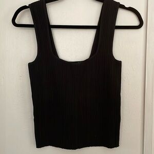 Vince ribbed cropped tank